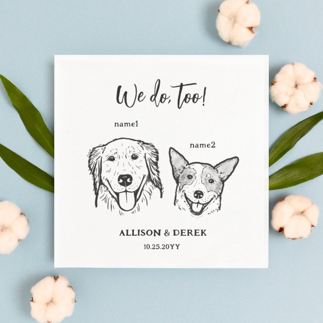 Servilleta De Papel 2 Dibujo de Mascotas de perros Nosotros también lo (Subido por el creador)