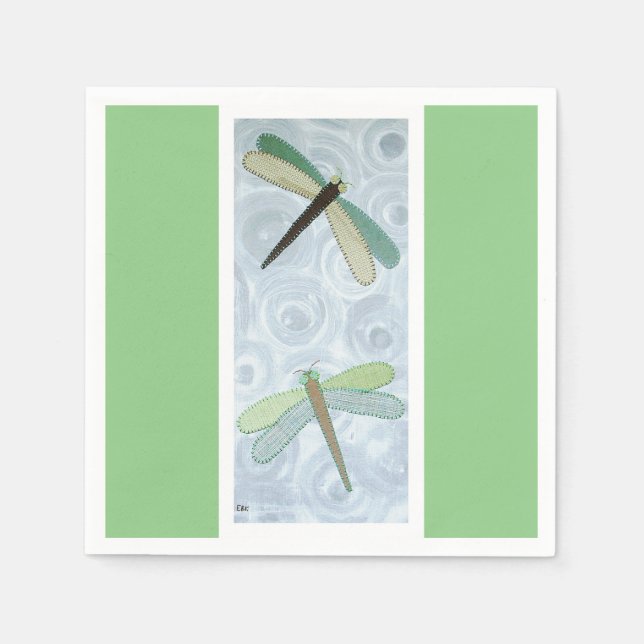 Servilleta De Papel 2 Dragonflies #1 (Anverso)