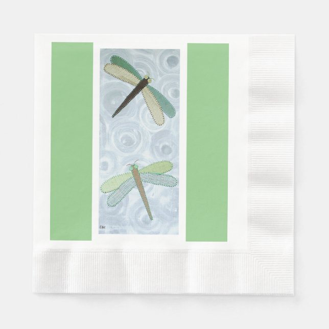 Servilleta De Papel 2 Dragonflies #1 (Anverso)