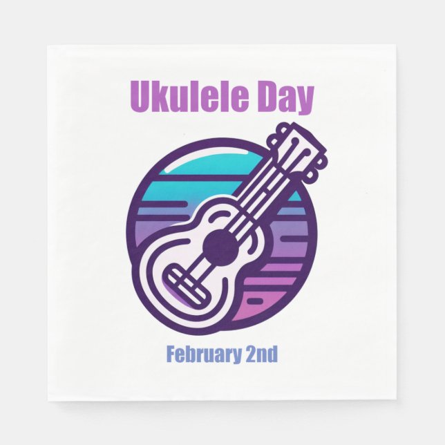 Servilleta De Papel 2 feb. - Día de Ukulele (Anverso)