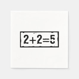 Servilleta De Papel 2 más 2 es igual a 5