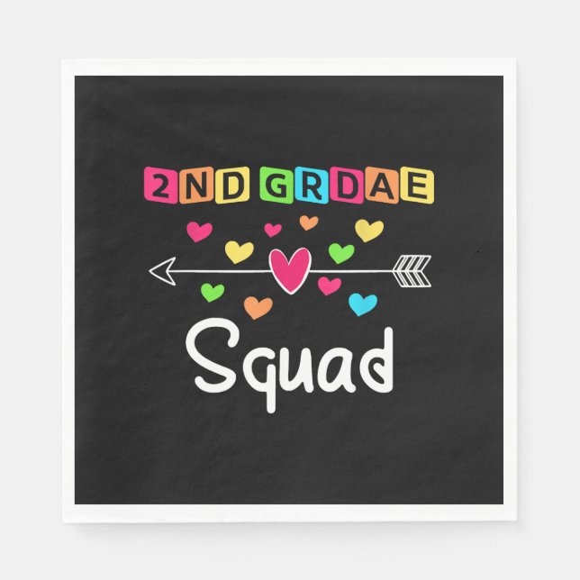 Servilleta De Papel 2nd grade Teacher Shirts School Team Second Grade (Anverso)