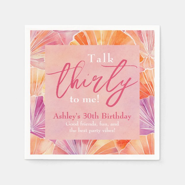 Servilleta De Papel 30.ª charla de cumpleaños (Anverso)