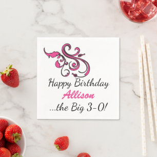 Servilleta De Papel 30.ª Nápoles de papel de Personalizado de Swirls P