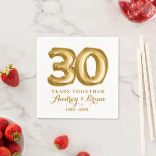 Servilleta De Papel 30.º aniversario personalizado