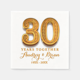 Servilleta De Papel 30.º aniversario personalizado