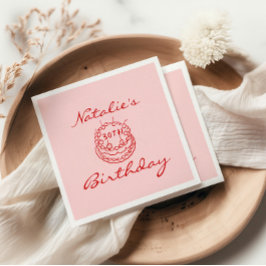 Servilleta De Papel 30.º cumpleaños de diversión con la piedra de mano