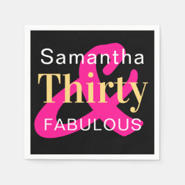 Servilleta De Papel 30.º cumpleaños Personalizado Treinta Fabuloso Fie