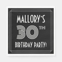 30.º Fiesta de cumpleaños: Art Deco Style + Nombre