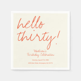 Servilleta De Papel 30 Aniversario moderno
