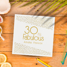 Servilleta De Papel 30 y fabuloso Purpurina de oro 30 cumpleaños