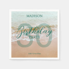 Servilleta De Papel 30th Birthday Beach Party