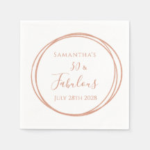 30th Birthday Rose Gold Minimal Birthday Party