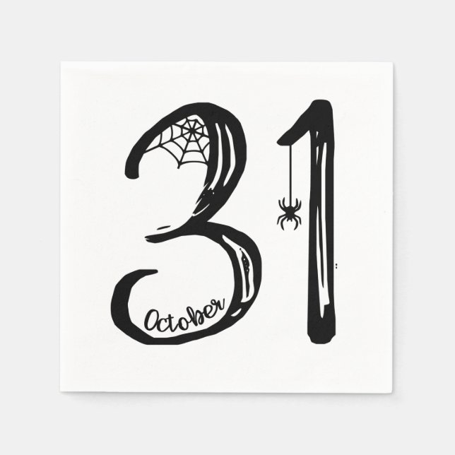 Servilleta De Papel 31 de Octubre Spider Web (Anverso)