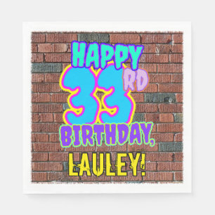 Servilleta De Papel 33 cumpleaños ~ Diversión, un graffiti urbano insp