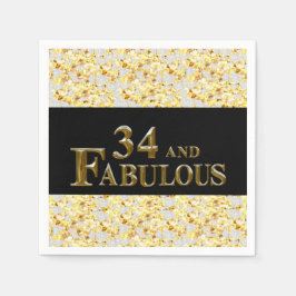Servilleta De Papel 34 cumpleaños