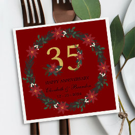 Servilleta De Papel 35° Aniversario Navidades personalizados servillet