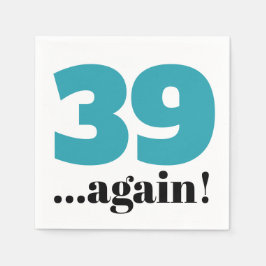 Servilleta De Papel 39 de nuevo verde azulada celebración de cumpleaño