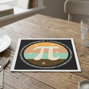 Servilleta De Papel 3.14 Diseño del Día Nacional de Pi - Idea de Regal