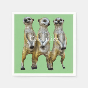 Servilleta De Papel 3 Meerkats permanentes Thunder_Cove