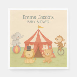 Servilleta De Papel 3 Ring Circus Baby Shower