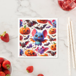 Servilleta De Papel 3D cute bats halloween