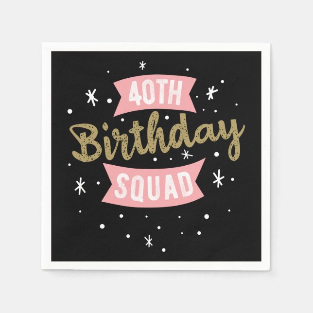 Servilleta De Papel 40.ª brigada de cumpleaños (Anverso)