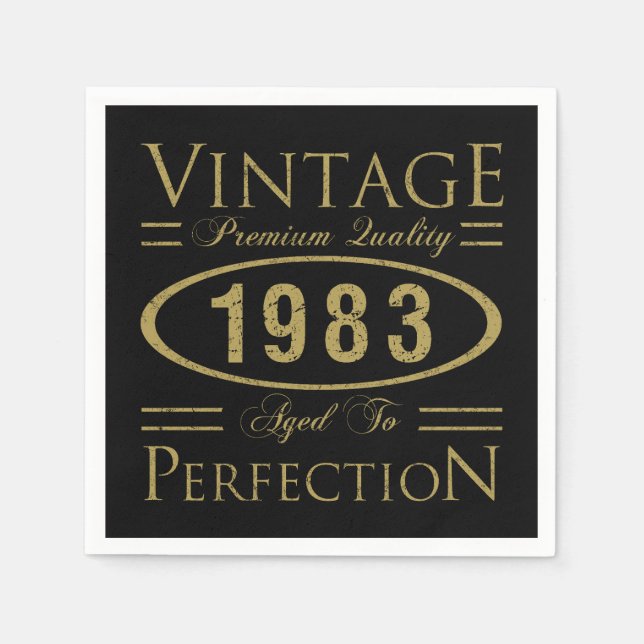 Servilleta De Papel 40.ª cosecha de cumpleaños 1983 (Anverso)