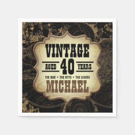 Servilleta De Papel 40.ª fiesta de cumpleaños del tema de la cosecha