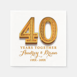 Servilleta De Papel 40.º aniversario personalizado