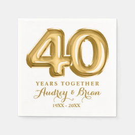 Servilleta De Papel 40.º aniversario personalizado