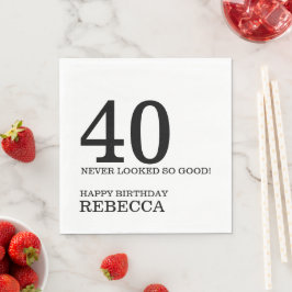 Servilleta De Papel 40.º cumpleaños