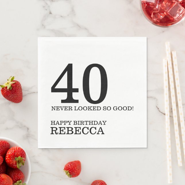 Servilleta De Papel 40.º cumpleaños (In situ)