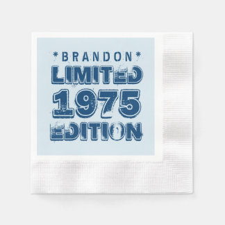 Servilleta De Papel 40.º Cumpleaños 1975 Edición Limitada Personalizad