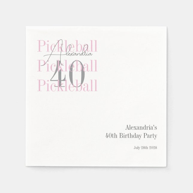 Servilleta De Papel 40.º Fiesta de baloncesto de cumpleaños (Anverso)