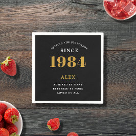 Servilleta De Papel 40.º Nombramiento de cumpleaños 1984 Moda elegante