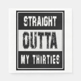 SERVILLETA DE PAPEL 40, 40 CUMPLEAÑOS, DIRECTO FUERA DE TREINTA NAPKIN