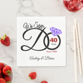 Servilleta De Papel 40 Aniversario Personalizado