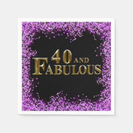 Servilleta De Papel 40 cumpleaños 