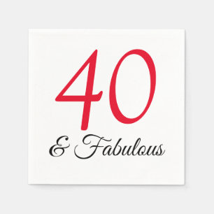 Servilleta De Papel 40 y servilletas fabulosas de cumpleaños