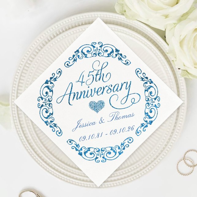 Servilleta De Papel 45º Aniversario de Boda de Zafiro (Subido por el creador)