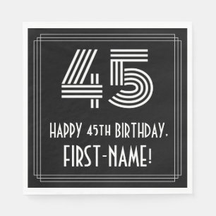 Servilleta De Papel 45 Aniversario del nacimiento: Aspecto inspirado e