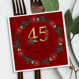 Servilleta De Papel 45° Aniversario Navidades personalizados servillet