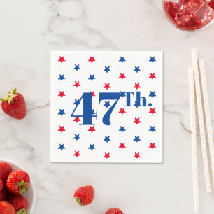 Servilleta De Papel 47 Presidente estrellas de color rojo y azul patri