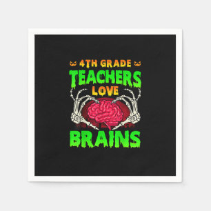 Servilleta De Papel 4.º Teachers Brains Skeleton Hand Heart Hall