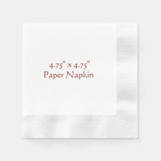 Servilleta De Papel 4,75" x 4,75" Cóctel Acuñado Blanco