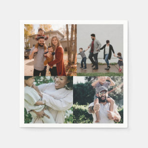 Servilleta De Papel 4 Collage Personalizado personalizado fotográfico