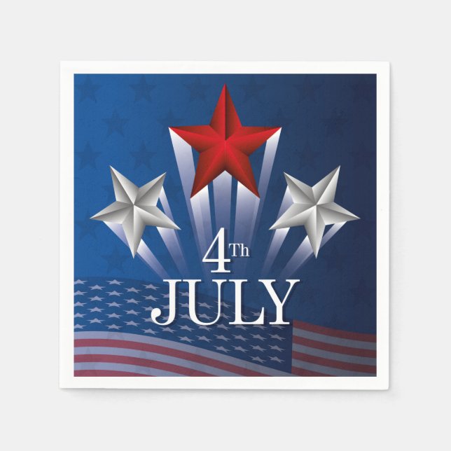 Servilleta De Papel 4 de julio (Anverso)