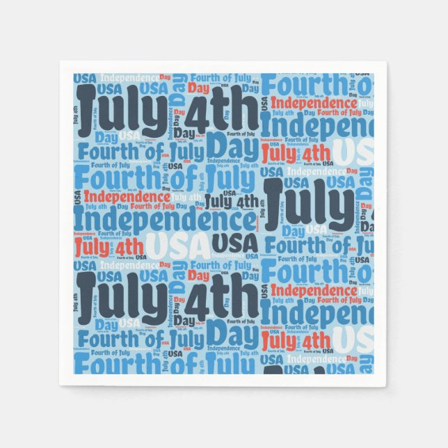 Servilleta De Papel 4 de julio (Anverso)