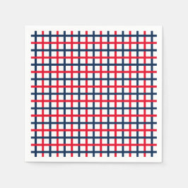 Servilleta De Papel 4 de julio azul blanco rojo cuadrado patriótico
